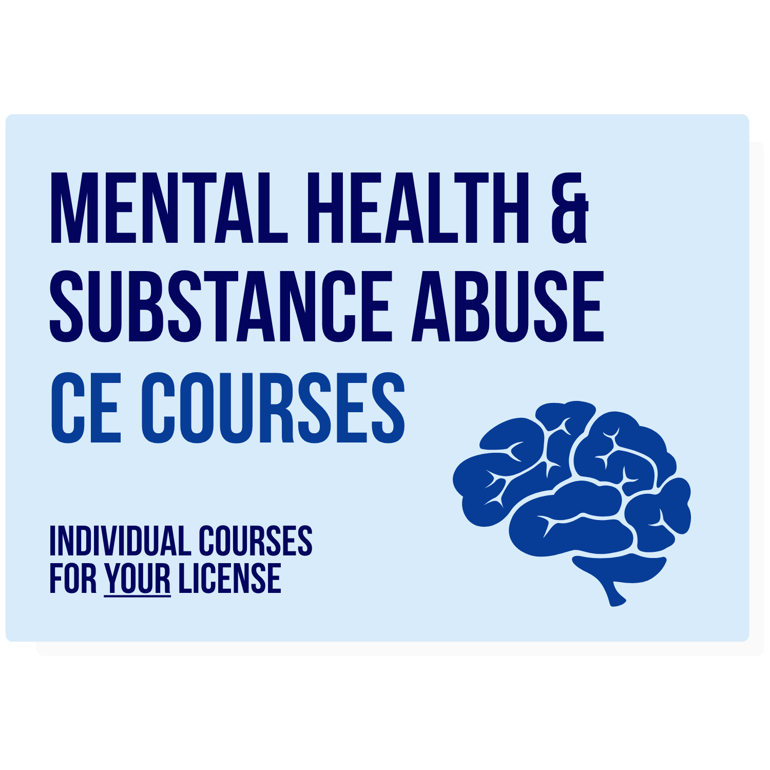 Mental Health & Substance Abuse CE Courses Icon